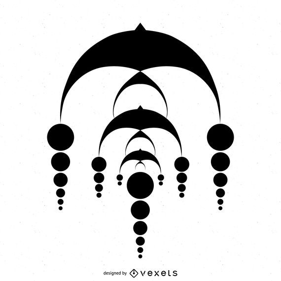 Desenho de círculo de colheita em cascata abstrata Desenho de círculo de colheita em cascata abstrata