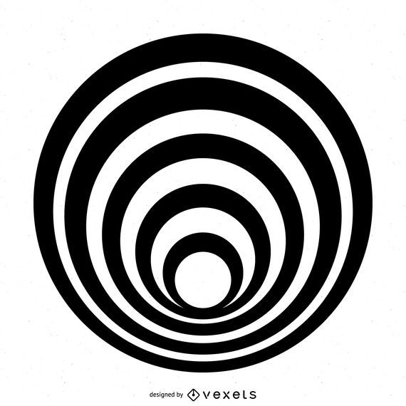 Isolated striped circle design Isolated striped circle design