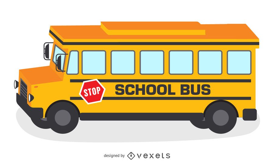 Ilustração de ônibus escolar amarelo Ilustração de ônibus escolar amarelo