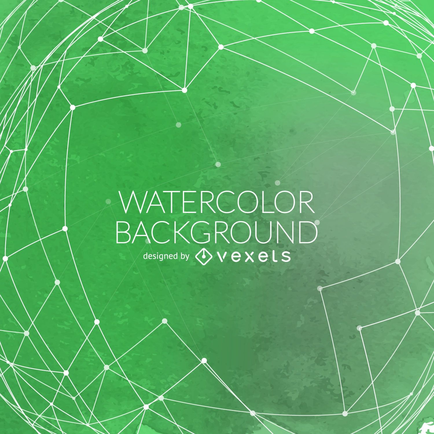 Green watercolor background with mesh