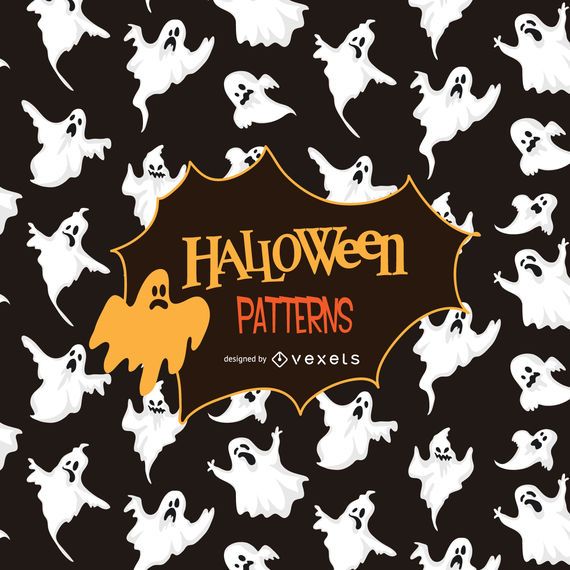 Halloween ghost silhouette pattern Halloween ghost silhouette pattern