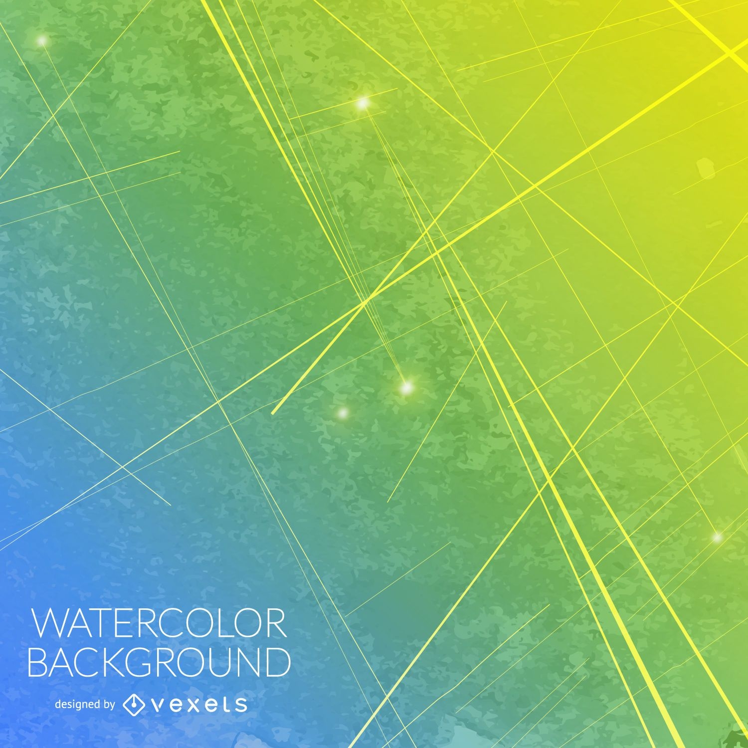 Gradient blue yellow watercolor background