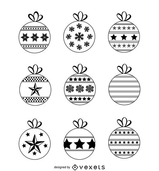 Conjunto de enfeites de Natal Conjunto de enfeites de Natal