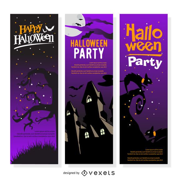 3 Halloween party flyer set 3 Halloween party flyer set