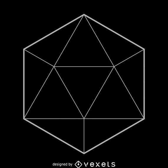 Simple icosahedron sacred geometry design Simple icosahedron sacred geometry design
