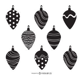 Christmas decoration silhouettes collection 
