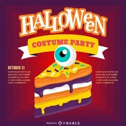 Design de convite para festa de Halloween