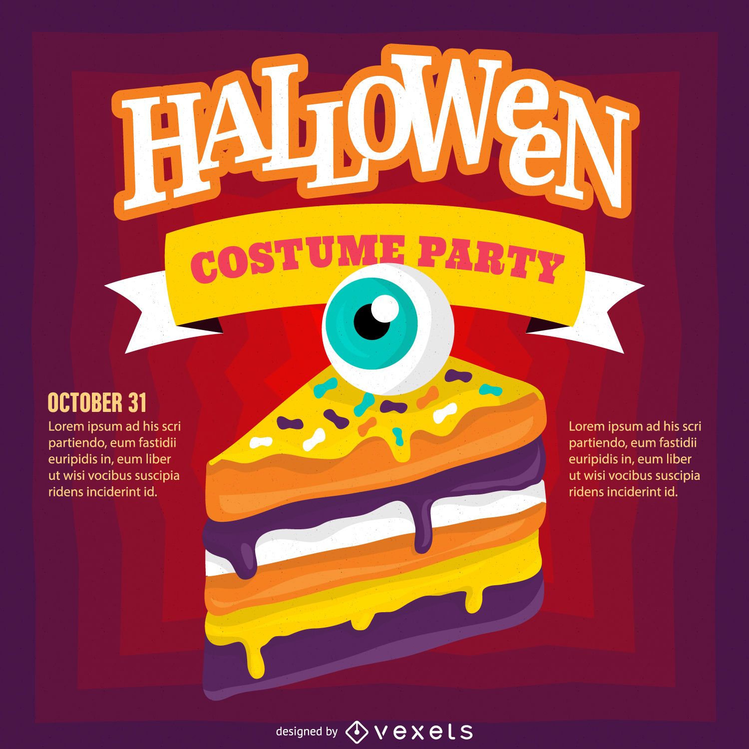 Halloween party invitation design