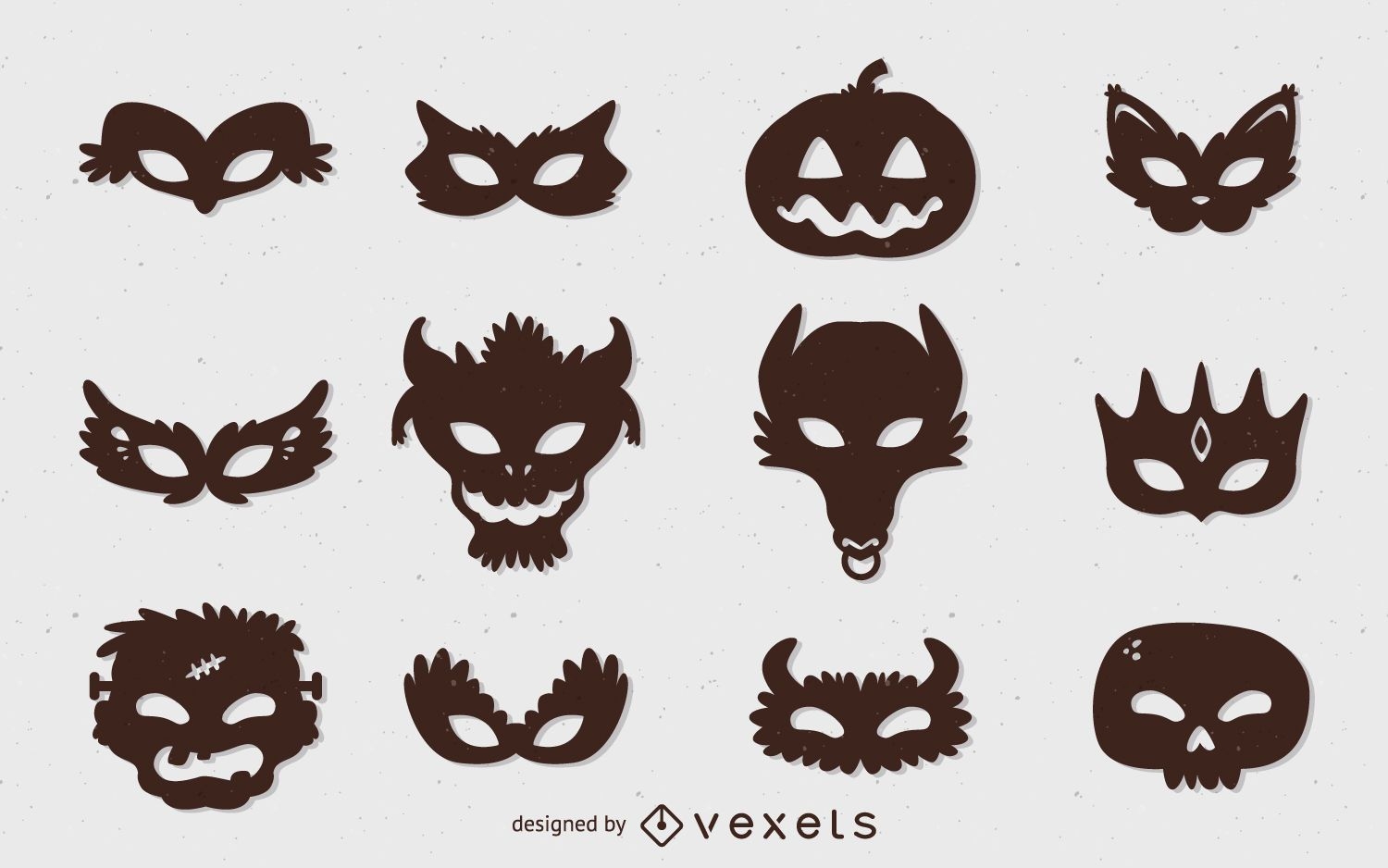 Halloween monster mask set