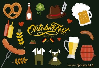 Conjunto de elementos de Oktoberfest Alemania