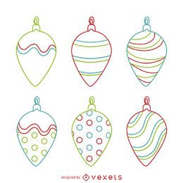 Conjunto de adorno de Navidad lineal