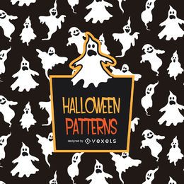 Patrón de fantasma de Halloween espeluznante