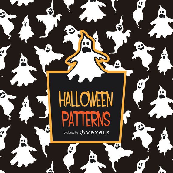 Spooky Halloween ghost pattern Spooky Halloween ghost pattern