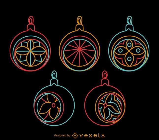 Neon round Xmas ornaments Neon round Xmas ornaments