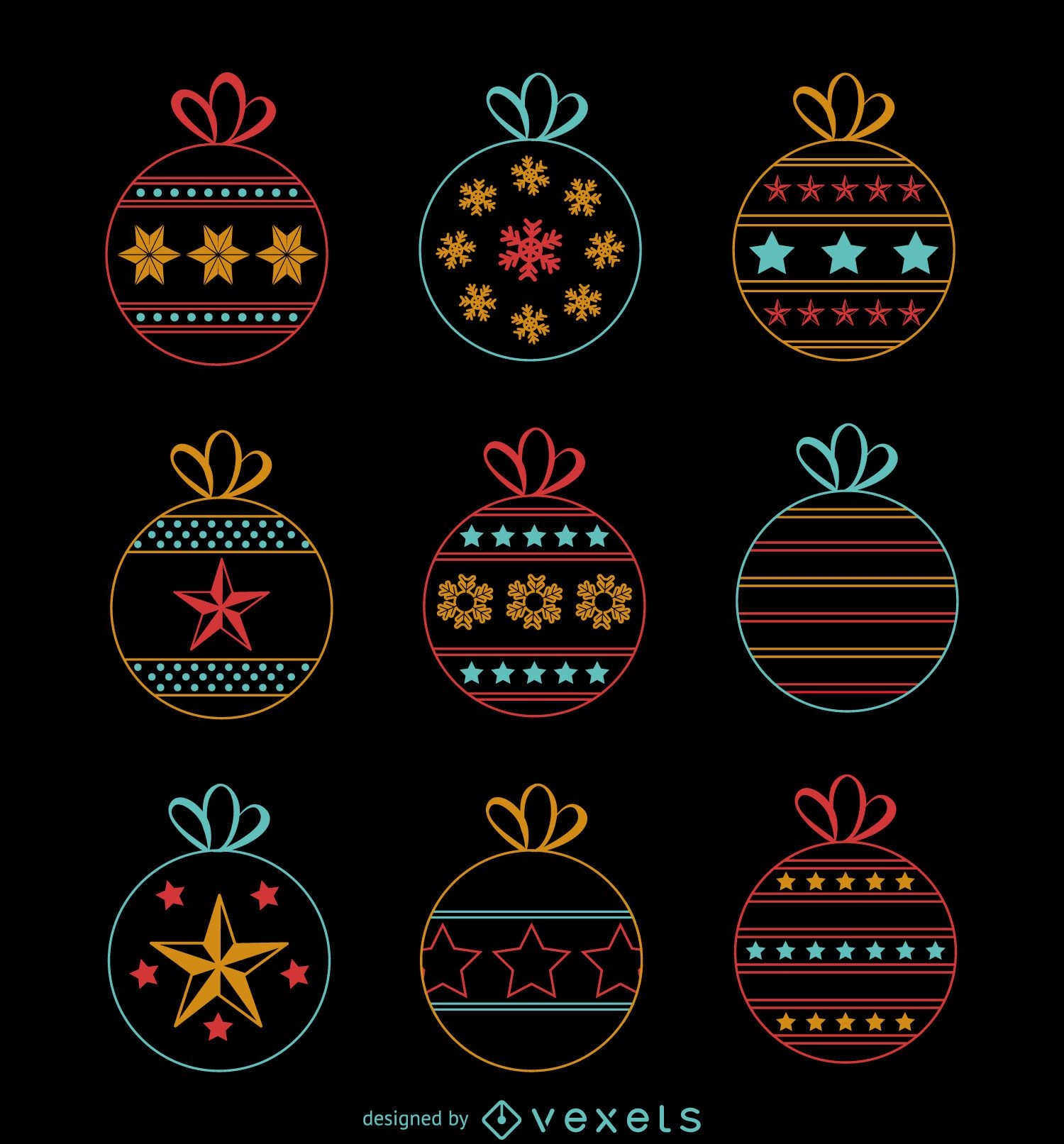 Christmas neon decoration collection