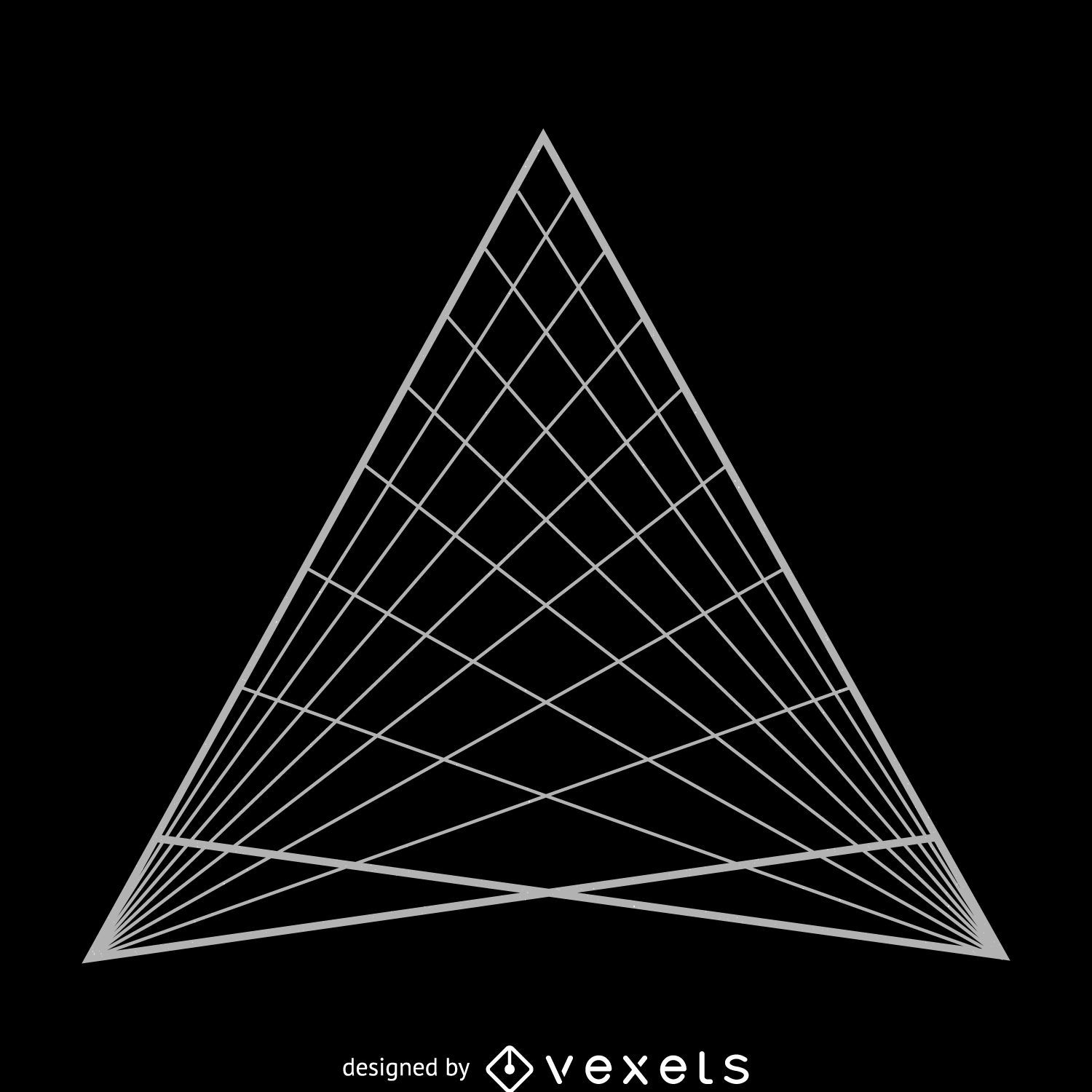 Diseño de geometría sagrada de cuadrícula triangular
