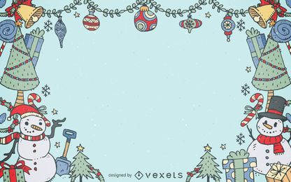 Quadro de elementos de natal