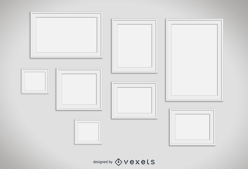 White frames set White frames set