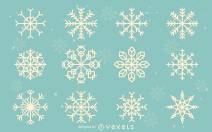 Colección de ilustración de copo de nieve