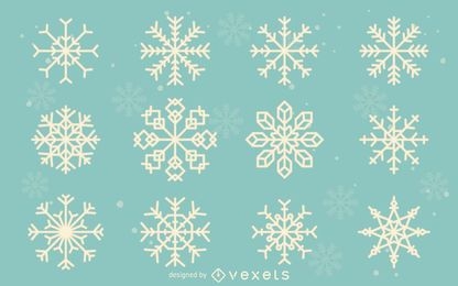 Snowflake illustration collection