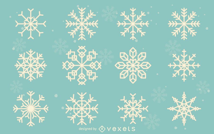 Snowflake illustration collection Snowflake illustration collection