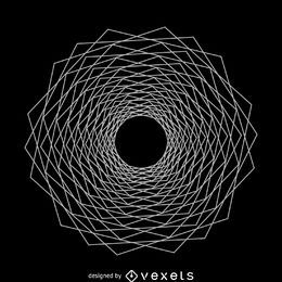 Diseño de geometría sagrada fractal dodeca