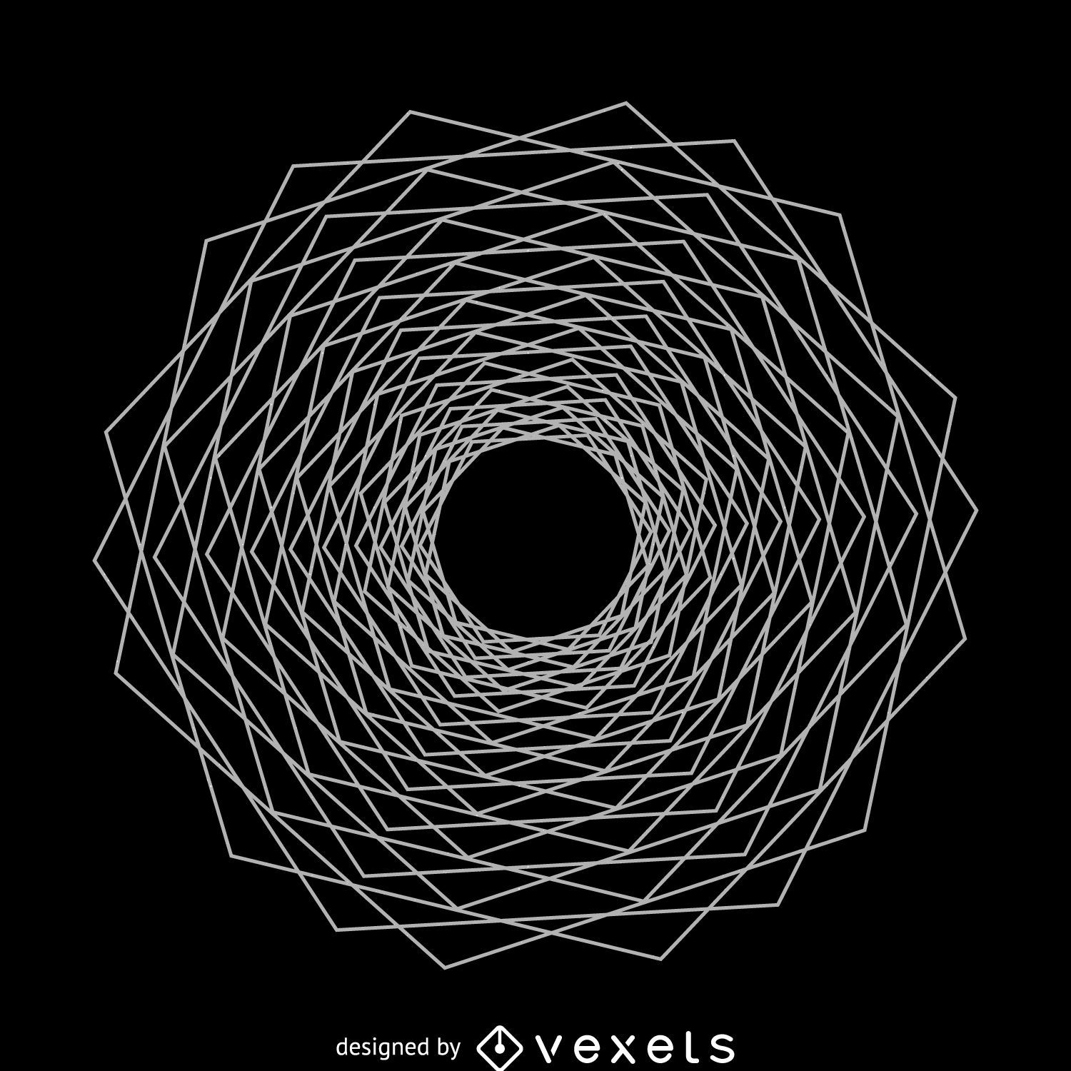 Diseño de geometría sagrada fractal dodeca
