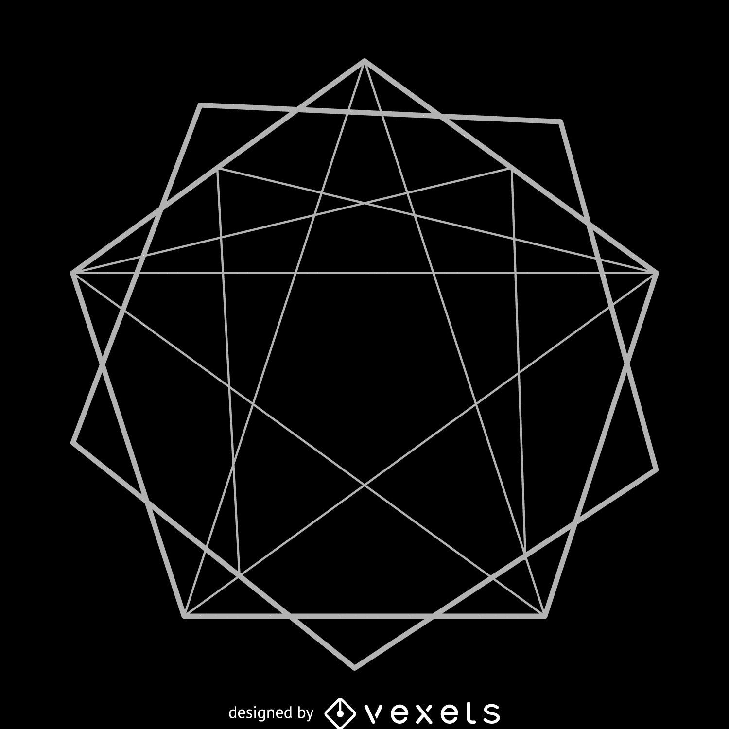 Abstract sacred geometry illustration design