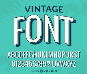 Vintage font alphabet