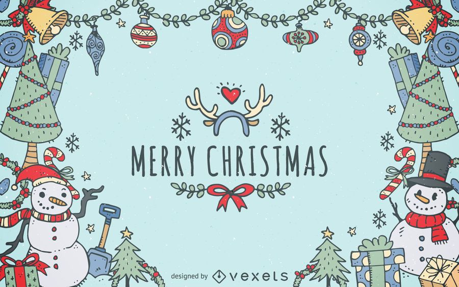 Elemento de Navidad doodles fondo Elemento de Navidad doodles fondo