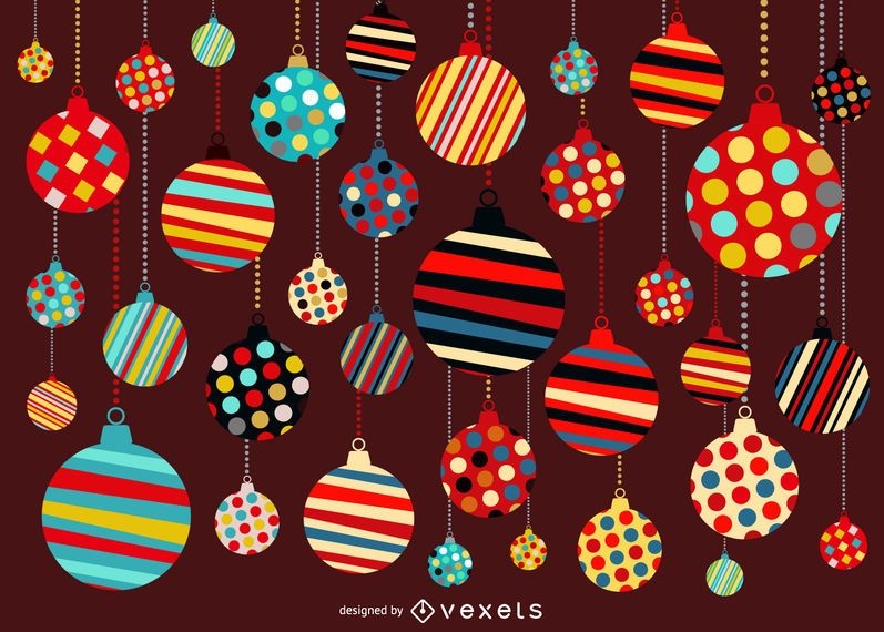 Christmas Background With Ornament Pattern - Vector Download