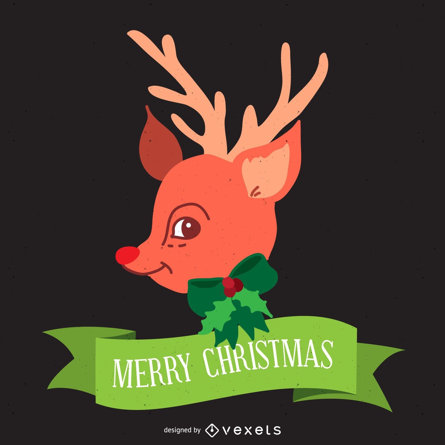 Christmas reindeer illustration design