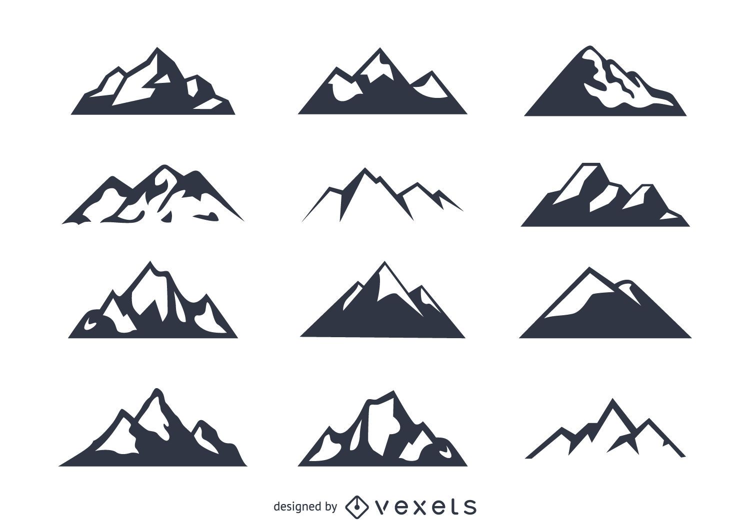 Download Mountain icon set - Vector download