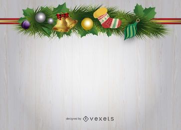 Fondo de adornos navideños