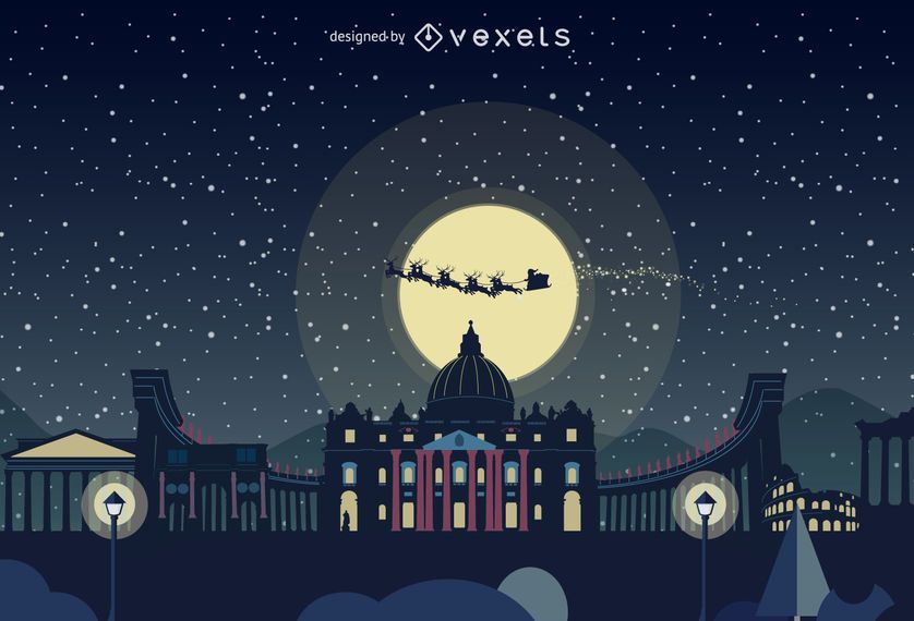 Skyline de Natal de Roma Skyline de Natal de Roma