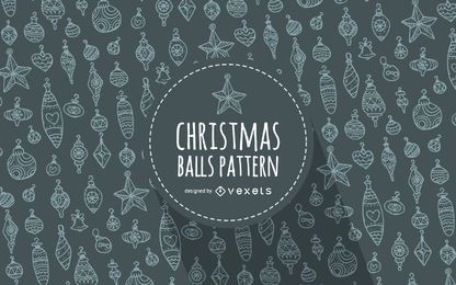 Enfeite de Natal delineia o fundo padrão