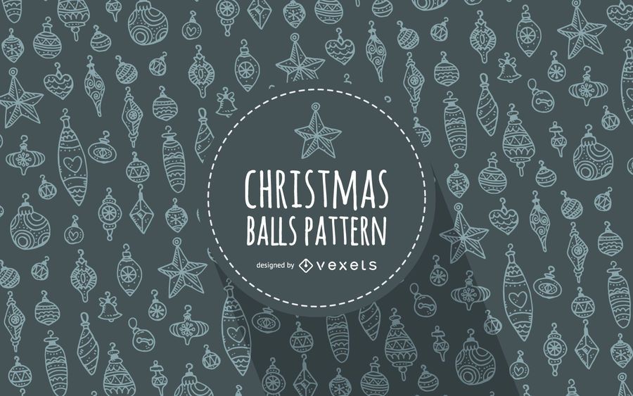 Christmas ornament outlines pattern background Christmas ornament outlines pattern background