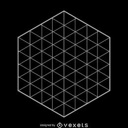 Sechseckiges geometrisches Gitter Sechseckiges geometrisches Gitter