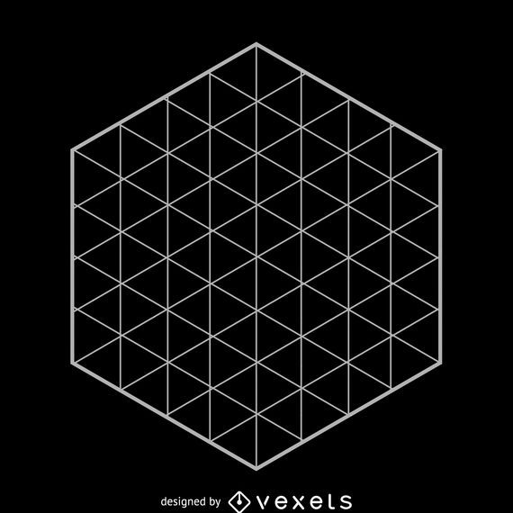 Sechseckiges geometrisches Gitter Sechseckiges geometrisches Gitter
