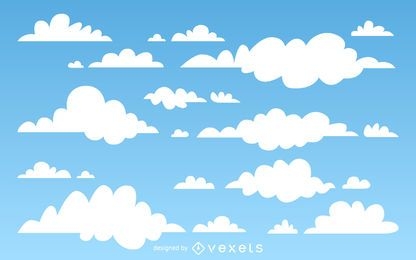 Illustrated clouds background