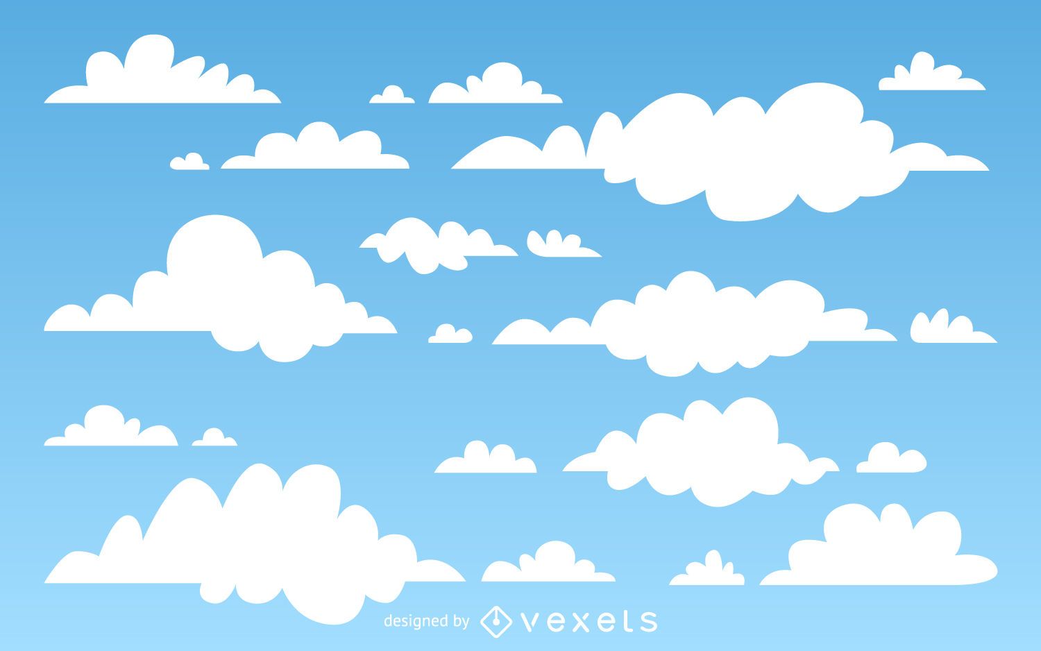 Dibujos Animados Fondo De Las Nubes Descargar Vector