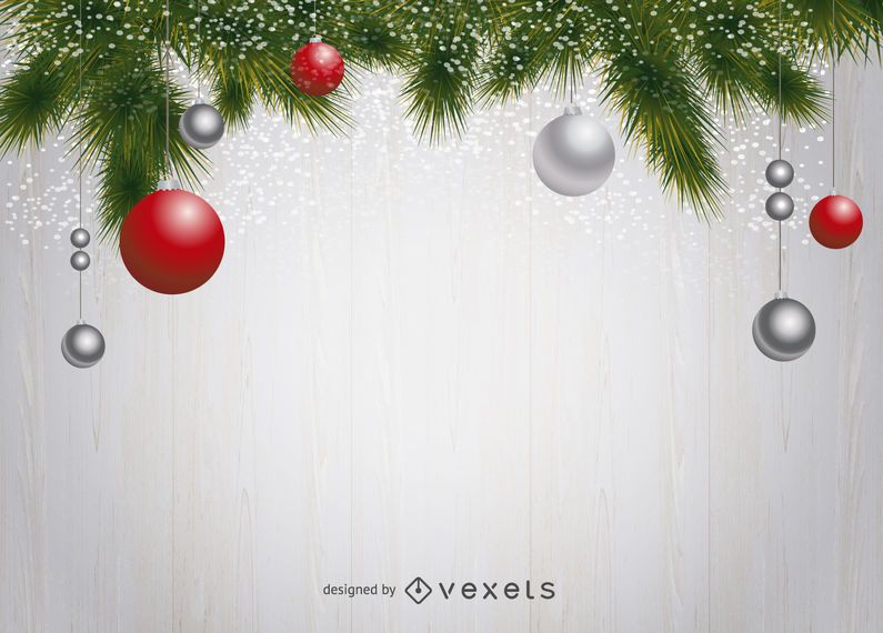 Fondo de pino y adornos navideños. Fondo de pino y adornos navideños.