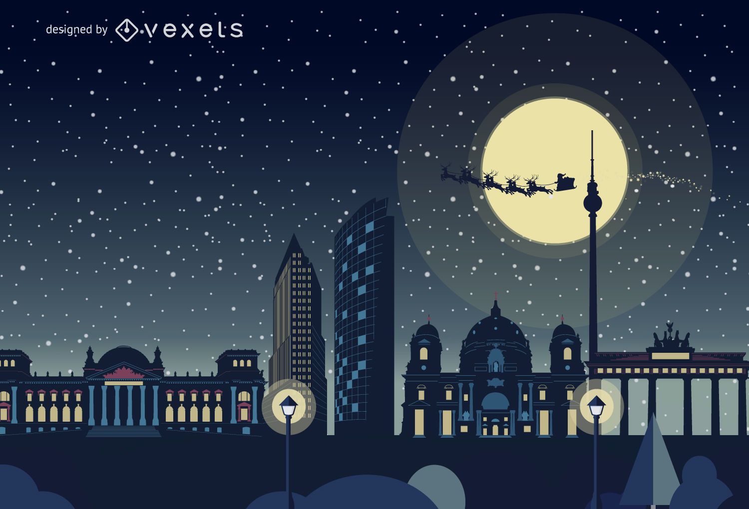 Berliner Weihnachts-Skyline