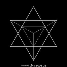 Ilustración de geometría sagrada estrella
