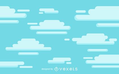 Fondo de nubes de dibujos animados