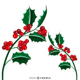 Ilustração isolada de visco de Natal