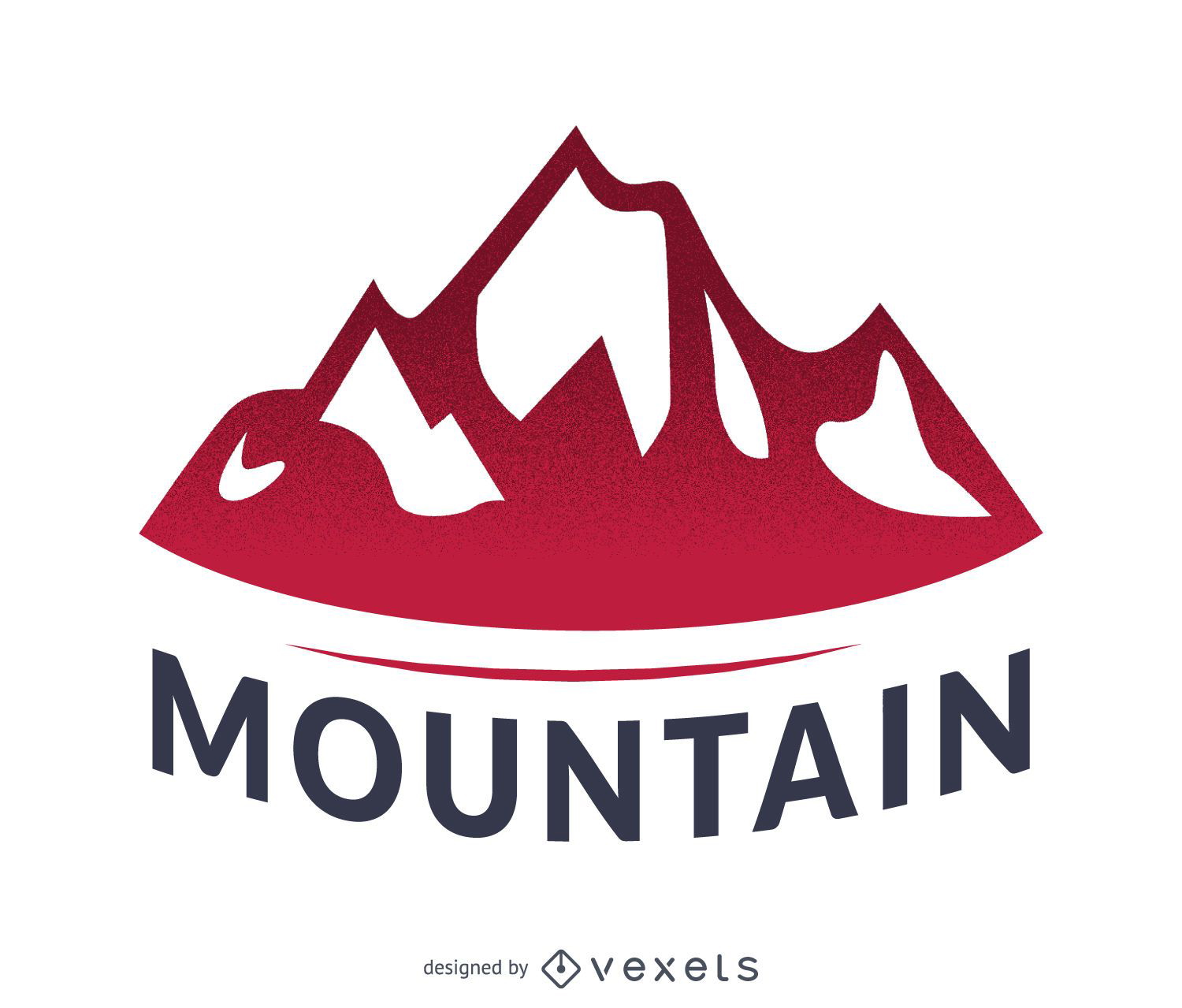 Modelo de logotipo de rótulo de montanha