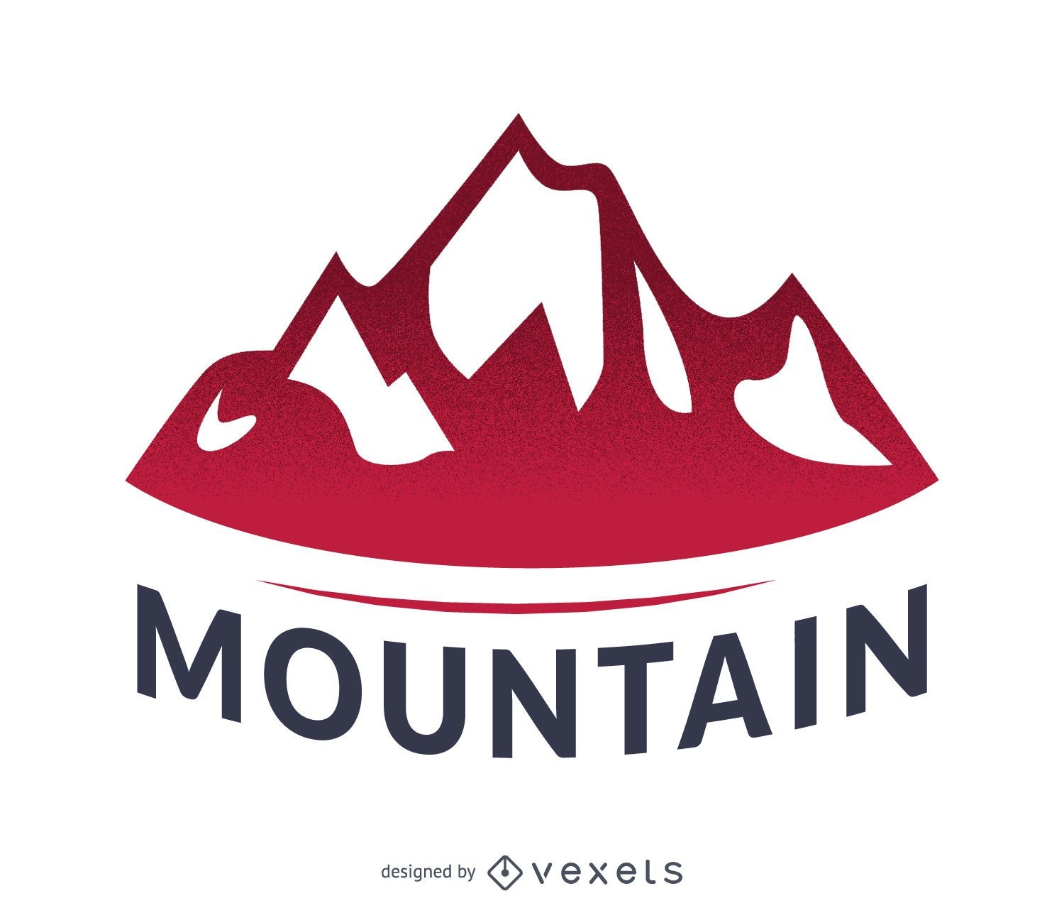 Plantilla de logotipo de etiqueta de montaña
