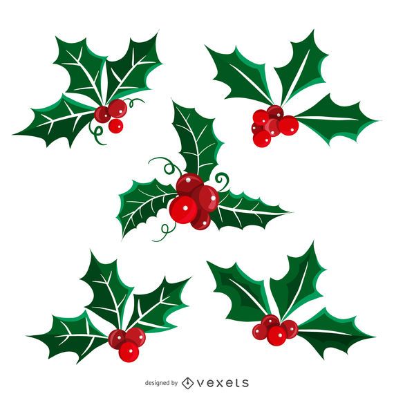 Christmas Mistletoe Illustration Set - Vector Download