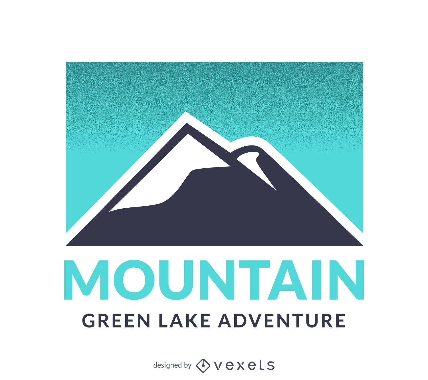 Design do modelo do logotipo da montanha